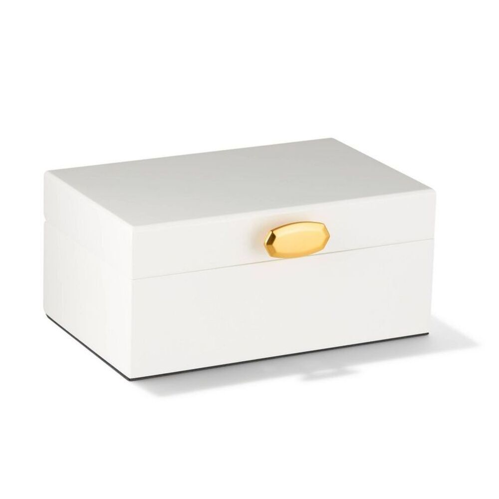Kendra Scott Medium Jewelry Organizer Ring Box Wood Storage Accessories White